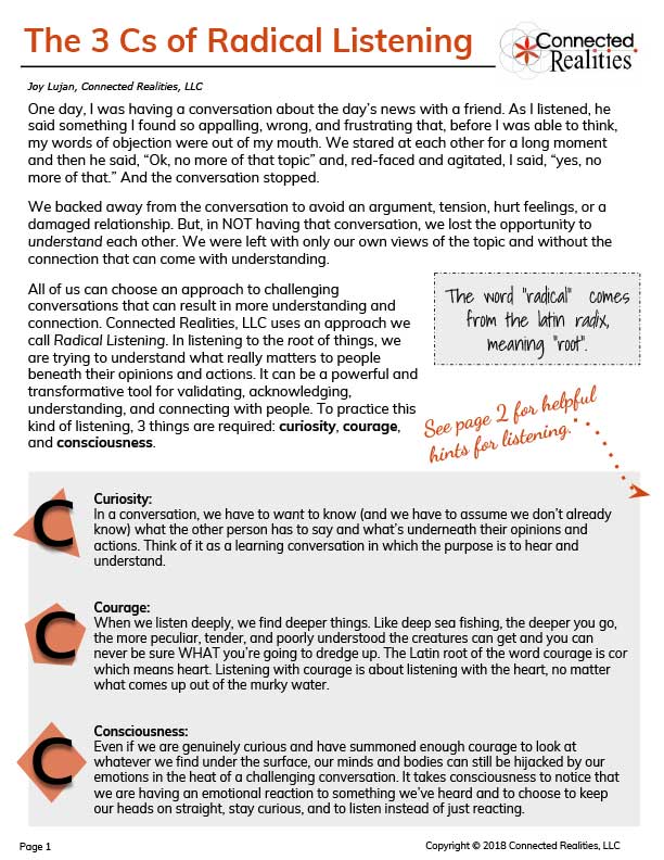 3 Cs of Radical Listening 3 Cs of Radical Listening - image