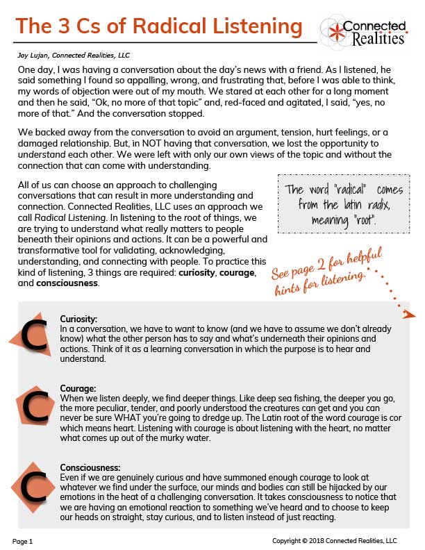 3 Cs of Radical Listening - image